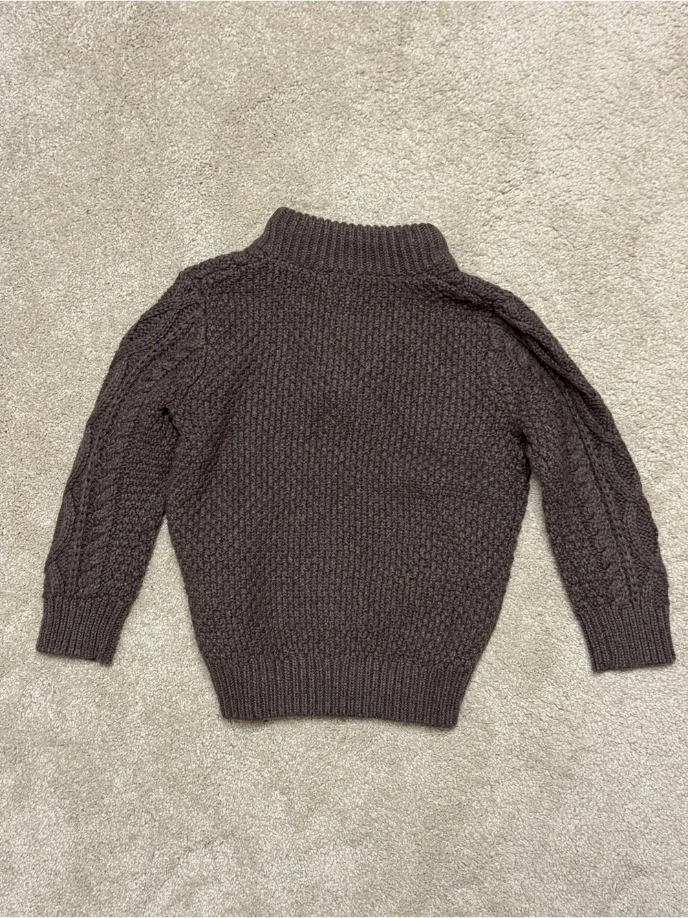 Gap Kids cable knit henley mock neck sweater